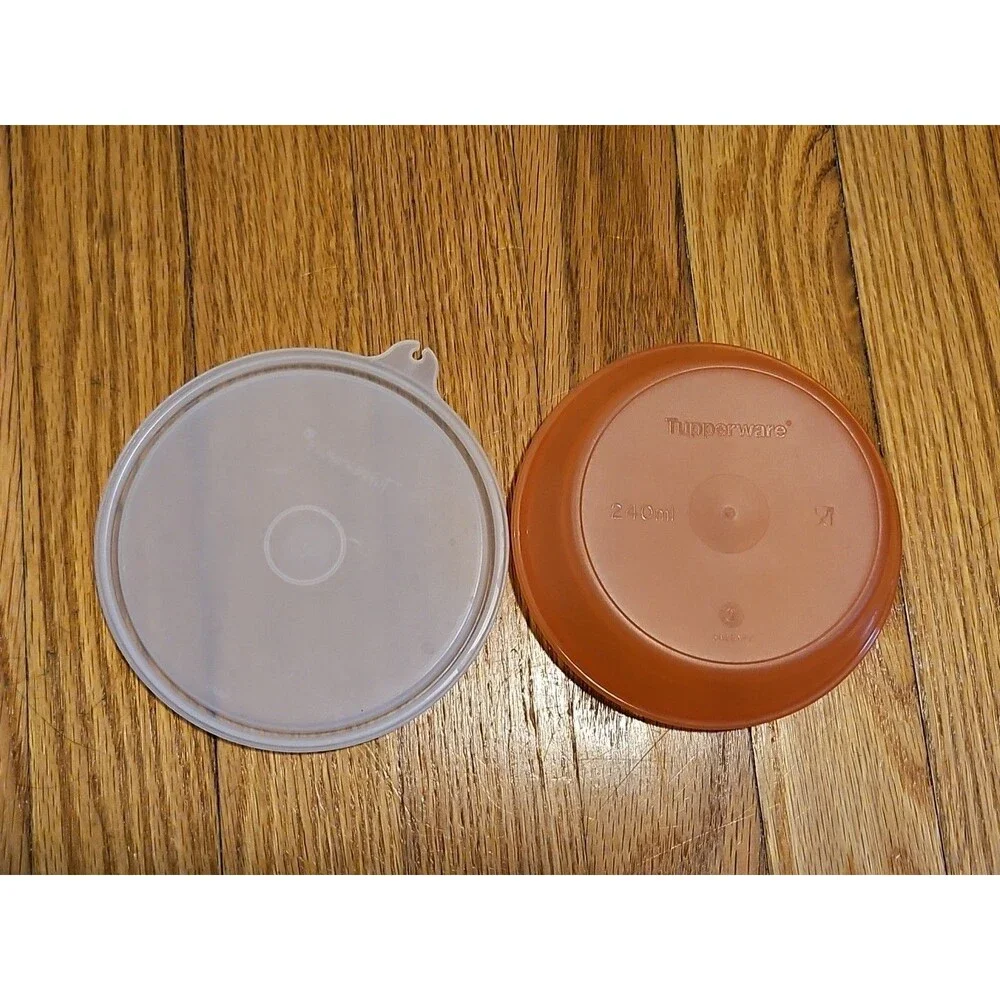 Orange Tupperware Stuffables Bowl 5422A-7 With Sheer Lid 1928-1